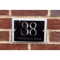 Personalised Modern Metal & Acrylic Christmas Door Sign with Optional Solar Light - Festive Outdoor Plaque | Wowcher