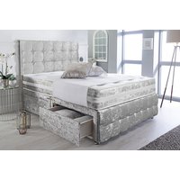 Vintage Crushed Velvet Divan Bed Set