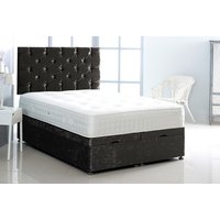 Crushed Velvet Ottoman Bed Set