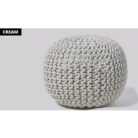 50cm Knitted Moroccan Pouffe