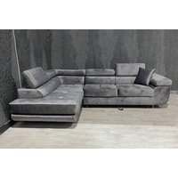 Grey Ottoman Corner Sofa Bed