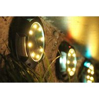 Solar Powered Garden Ground Lights - 1, 2 or 4 Pack! from