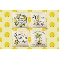 4 Summer Lemon Cushion Covers