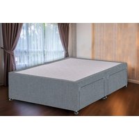 Grey Plush Divan Bed Base