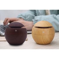 USB Wood Grain Spherical Humidifier