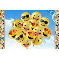 16 PCS SMILEY FACE BALLOONS