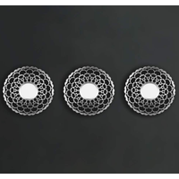 3x Silver Moroccan Wall Mirrors