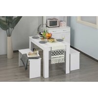HOMCOM Particle Board 3-Piece Dining Set