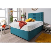 Modern Teal Velvet Divan Bed