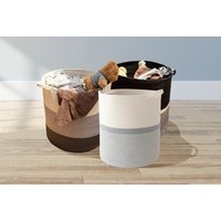 Foldable Woven Laundry Basket - 3 Styles