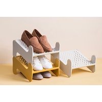 Perforated Space-Saving Shoe Rack
