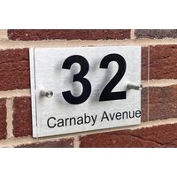 Personalised Silver & Acrylic House Sign