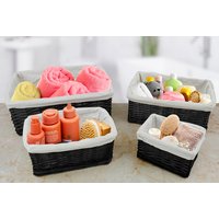 4-Piece Wicker Storage Basket Set