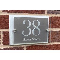 Personalised Grey Floating House Sign