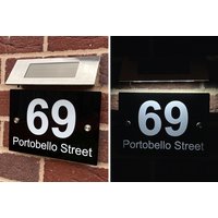 Personalised House Sign & Solar Light
