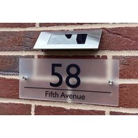 Rectangle Frosted Solar Light Up House Sign - 4 Styles! | Wowcher
