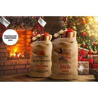 Personalised Hessian Christmas Sacks