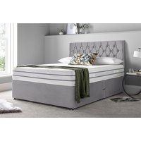 Plush Velvet Royal Diamond Divan Bed Set