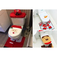 3-Piece Christmas Toilet Cover Set