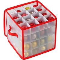 64 Bauble Christmas Tree Storage Box - Large, Foldable & Secure Ornament Organiser | Wowcher