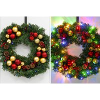 LED Christmas Wreath w/ Remote