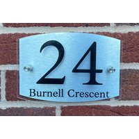 Personalised Curve Acrylic Metal Door Sign