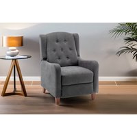 Wing Back Tartan Recliner Armchair