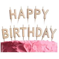 Metallic Happy Birthday Candles