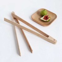 2 Packs Wooden Food Tong