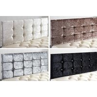 Crushed Velvet Crystal Headboard