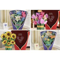 Pop Up Flower Bouquets Cards
