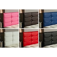 Faux-Leather Diamante Headboard