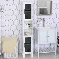 HOMCOM 6-Tier Retro Bathroom Cabinet