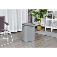 HOMCOM 70L Natural Wood Laundry Basket