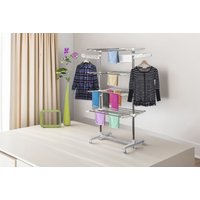 HOMCOM Folding Cloth Rail Rack