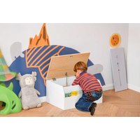 HOMCOM Wooden Kids Toy Box Storage