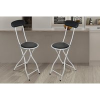 Black Folding Bar Stool