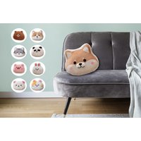 Cute Animal Face Plush Pillow Cushion