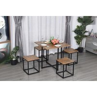 HOMCOM Industrial Table & Stool Set