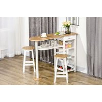 HOMCOM Breakfast Bar Table Set