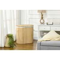 HOMCOM Bamboo Laundry Basket