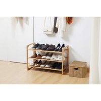 HOMCOM Bamboo Shoe Organizer Rack