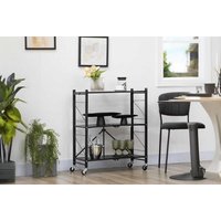 HOMCOM Foldable Storage Trolley Cart