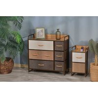 HOMCOM Fabric Chest of Drawers