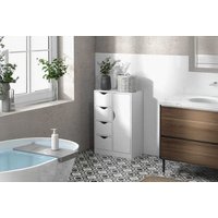 HOMCOM White Bathroom Cabinet