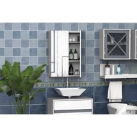 HOMCOM Grey and White Storage Cabinet