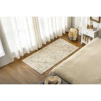 HOMCOM Beige Floral Area Rug