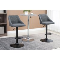 2 Adjustable Swivel Barstools with Footrest