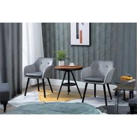 HOMCOM Velvet Dining Chairs, Armrests