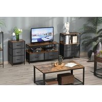 HOMCOM 3 Fabric Bins Cabinet